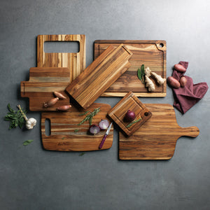 TeakHaus Marine Carving Board Corner Hole & Juice Canal