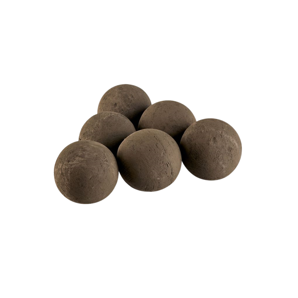 Lite Stone Fire Balls 4" Set of 6
