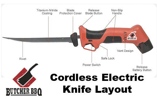 Butcher BBQ Cordless Battery Operated Electric Knife