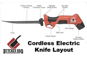 Butcher BBQ Cordless Battery Operated Electric Knife