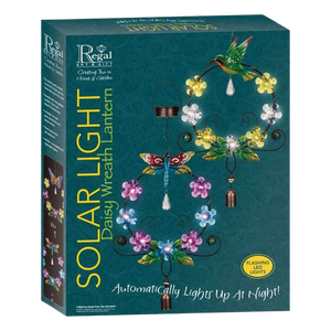 Daisy Wreath Solar Lantern - Hummingbird