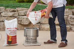 Flame Genie Stainless Steel Wood Pellet Fire Pit