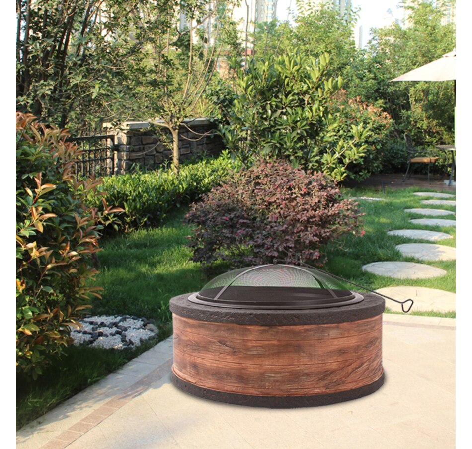 Shinerich 35in Cast Stone Fire Pit