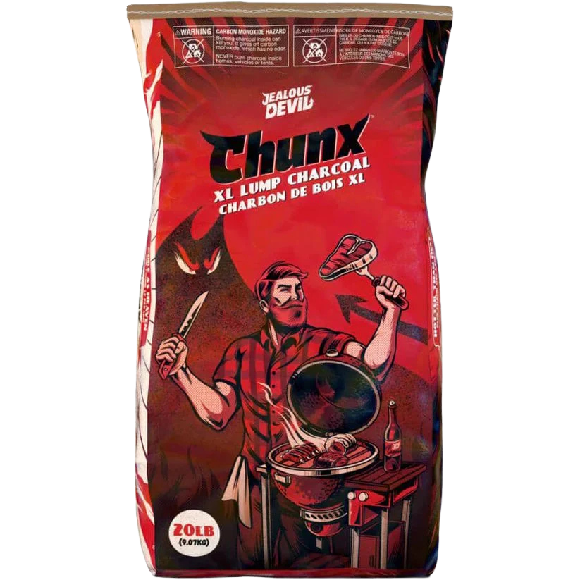 Jealous Devil All Natural Premium Hardwood XL Lump Charcoal - 20 Lbs