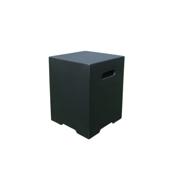 Square LP Tank Cover - Black - Smooth Finish