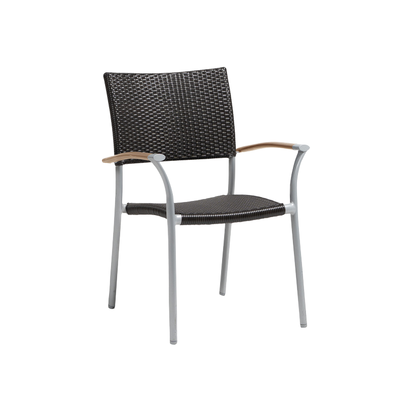 New Roma Stacking Arm Chair  w/Durawood Arm