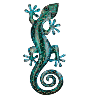 Gecko Wall Decor 29" Turquoise