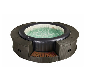 Wicker Step for Round Spa