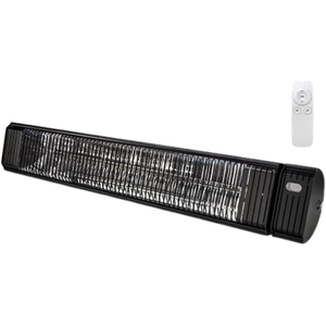 Aura Carbon Series Electric Black Heater with Remote