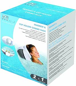 MSPA Comfort Set, 2 Head Rest + 1 Glass Holder