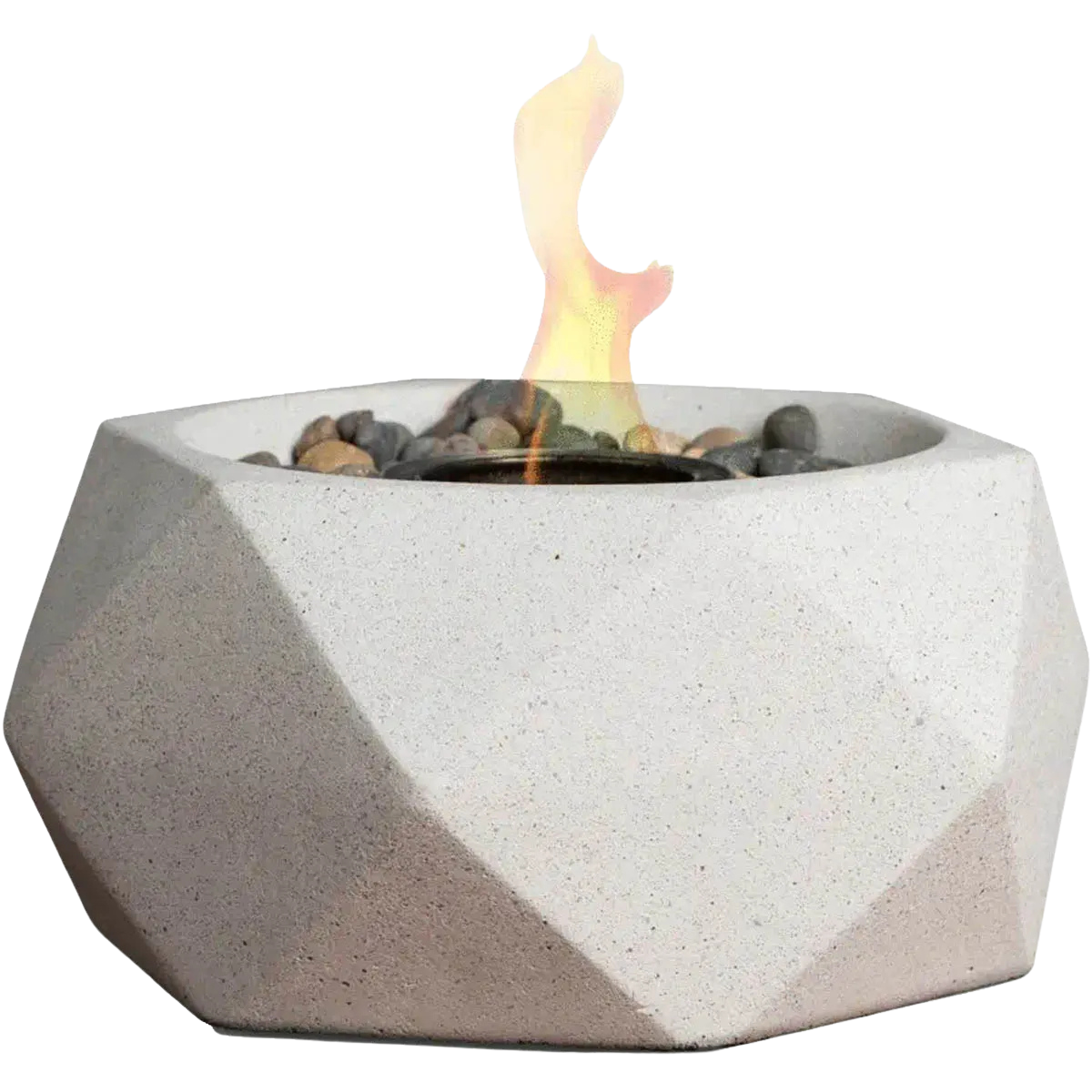 Geo Table Top Fire Bowl White