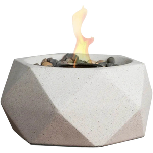 Geo Table Top Fire Bowl White