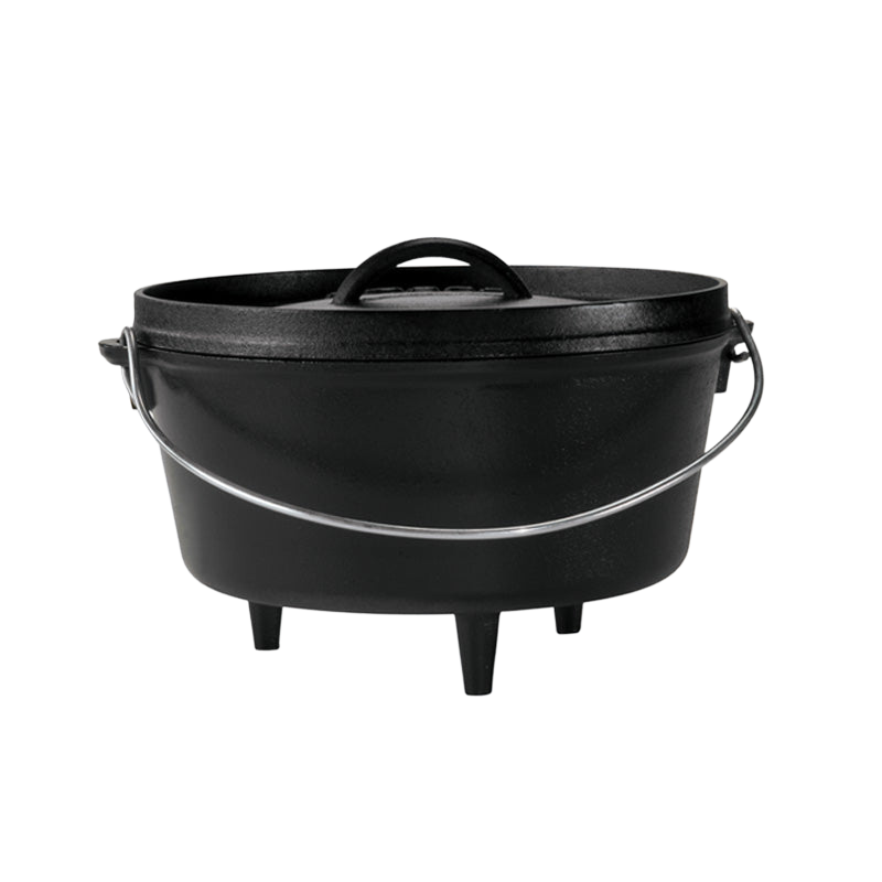 Lodge Chef Logic Cast Iron Deep Camp Dutch Oven 8qt/12"