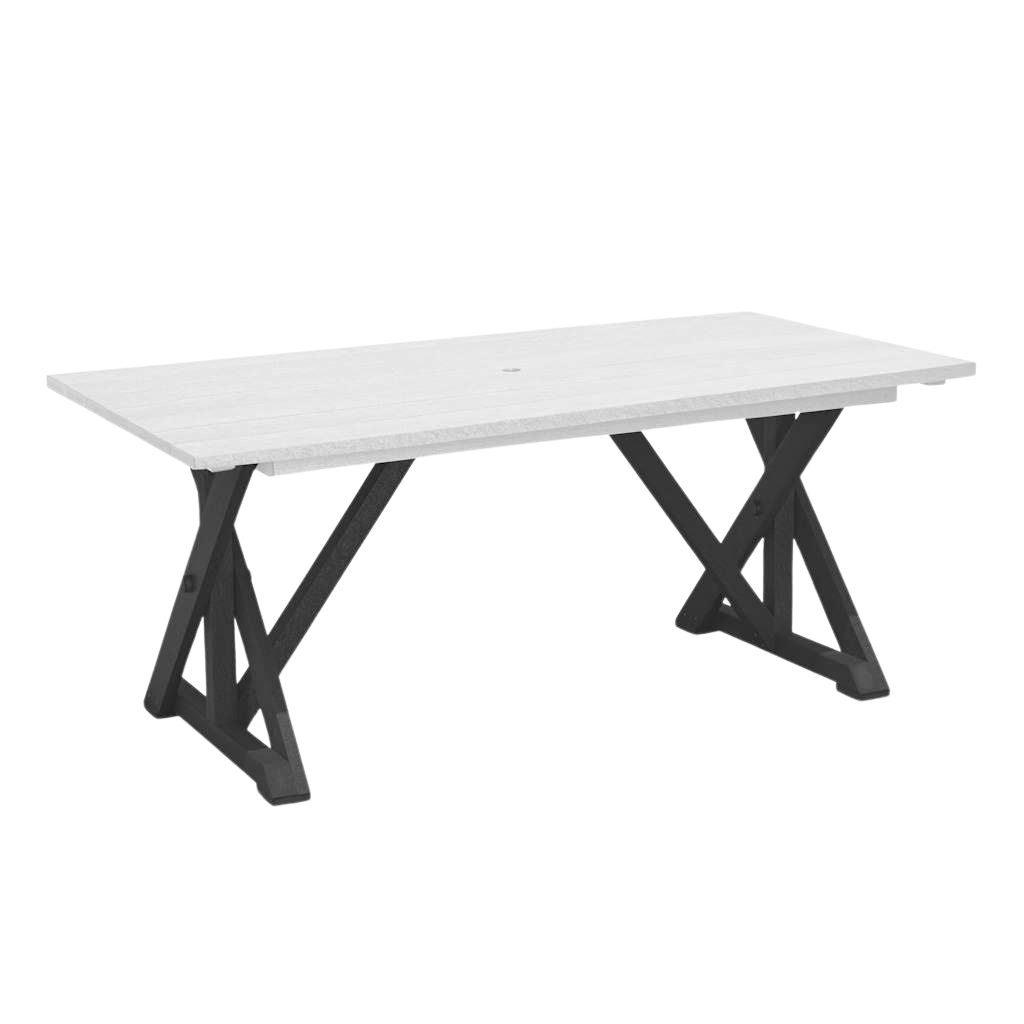 T203 Harvest Wide Dining Table w/2" Umbrella Hole
