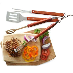 Norpro 3-Piece BBQ Tool Set with props