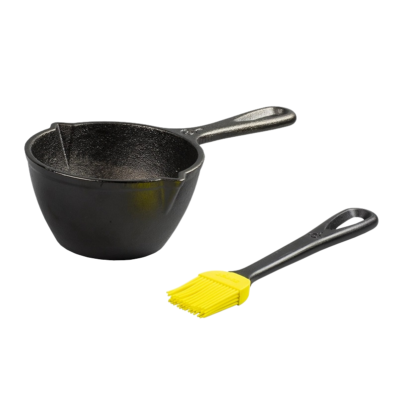Lodge Cast Iron Melting Pot with Silicone Brush