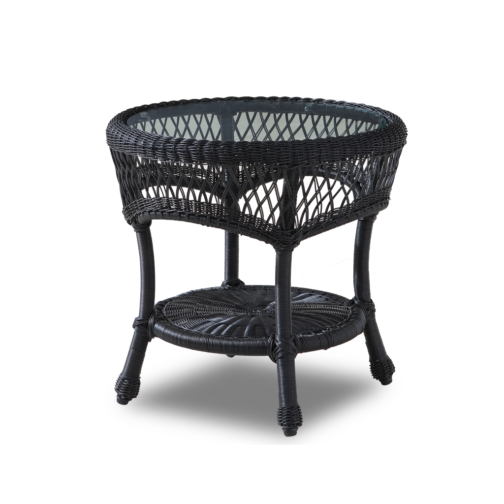 Erwin & Sons Welcome Round End Table with Glass
