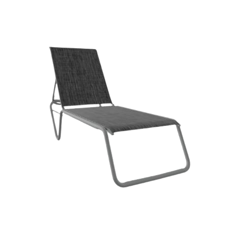 Gardenella Sling Four-Position Lay-flat Stacking Armless Chaise