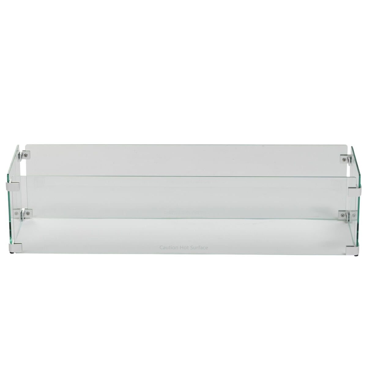 Fiamma Rectangle Fire Pit Glass Windshield (5MM Thick) 33w" x 9'd x 8"h