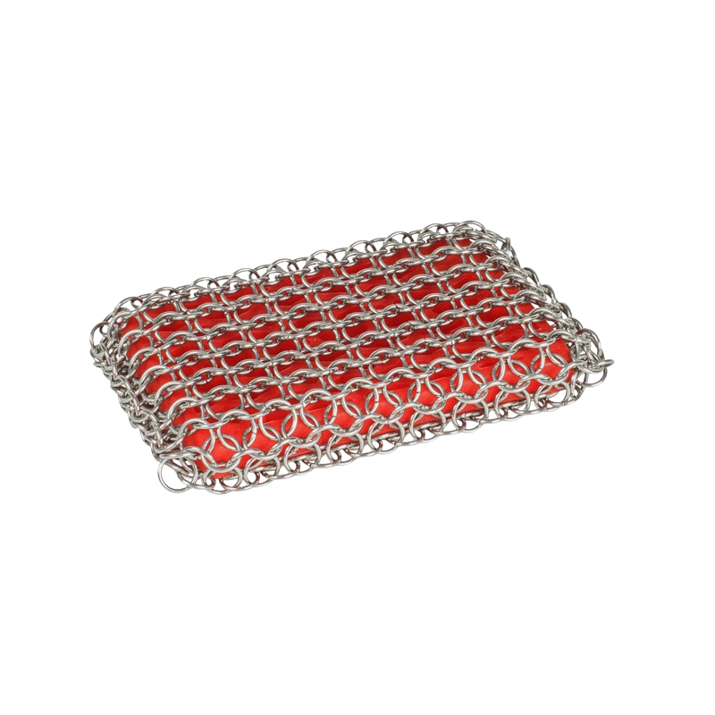 Lodge Chainmail Scrubbing Pad Red