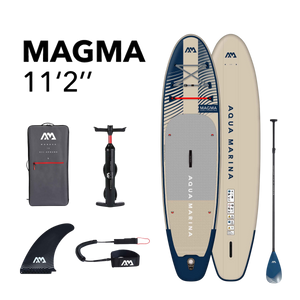 Aqua Marina Magma 11'2" Advanced All-Around Inflatable Paddle Board - Carbon Hybrid Paddle, Pump & Leash Included