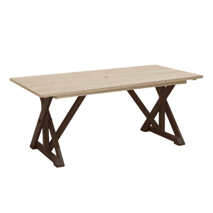 T203 Harvest Wide Dining Table w/2" Umbrella Hole
