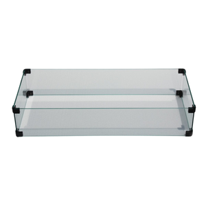 Rectangular Fire Pit Glass Windshield | W32"xD13.5"xH6.3"