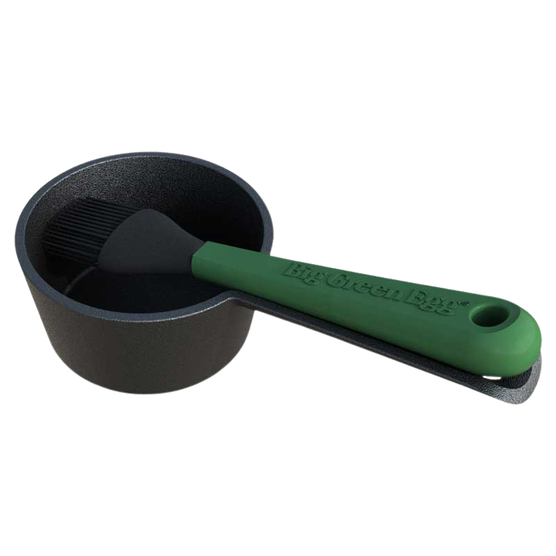 Cast Iron Sauce Pot With Basting Brush
