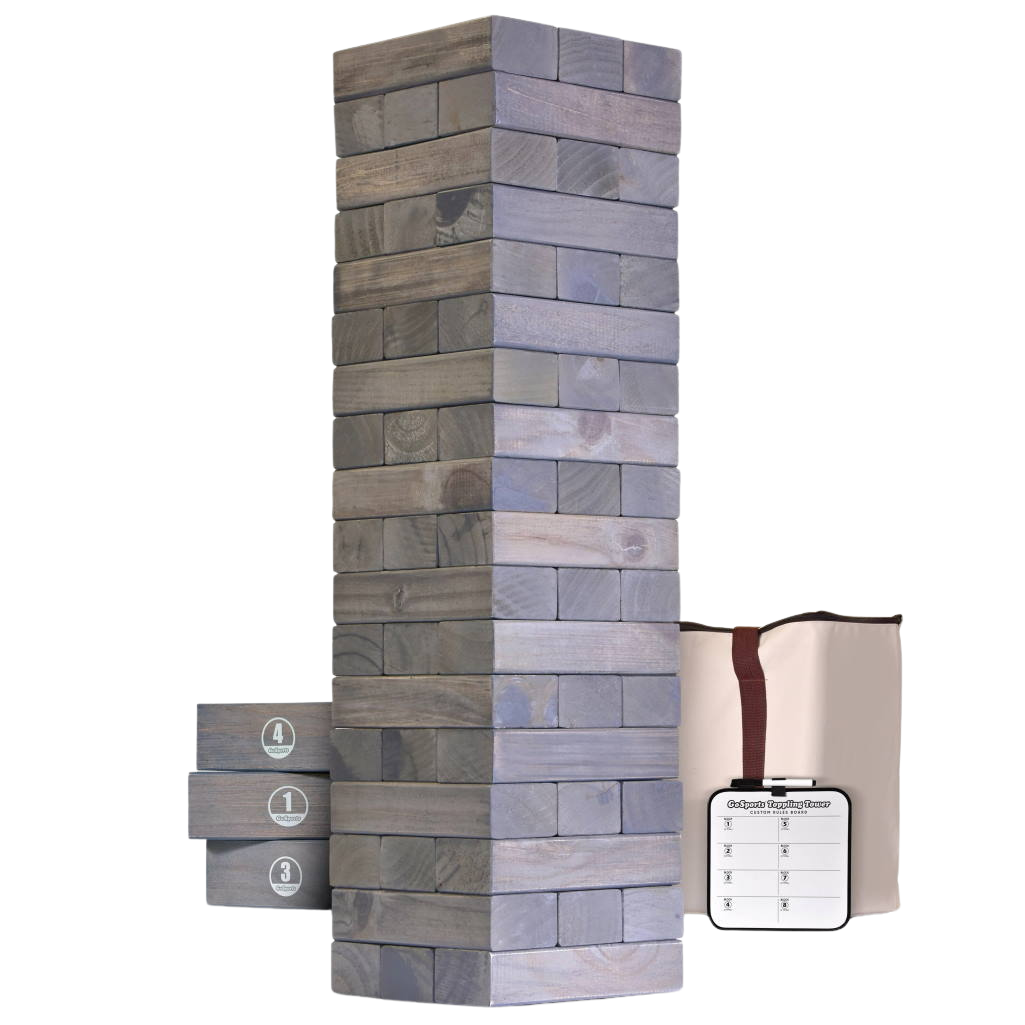 GoSports - Giant Wooden Toppling Tower - Grey