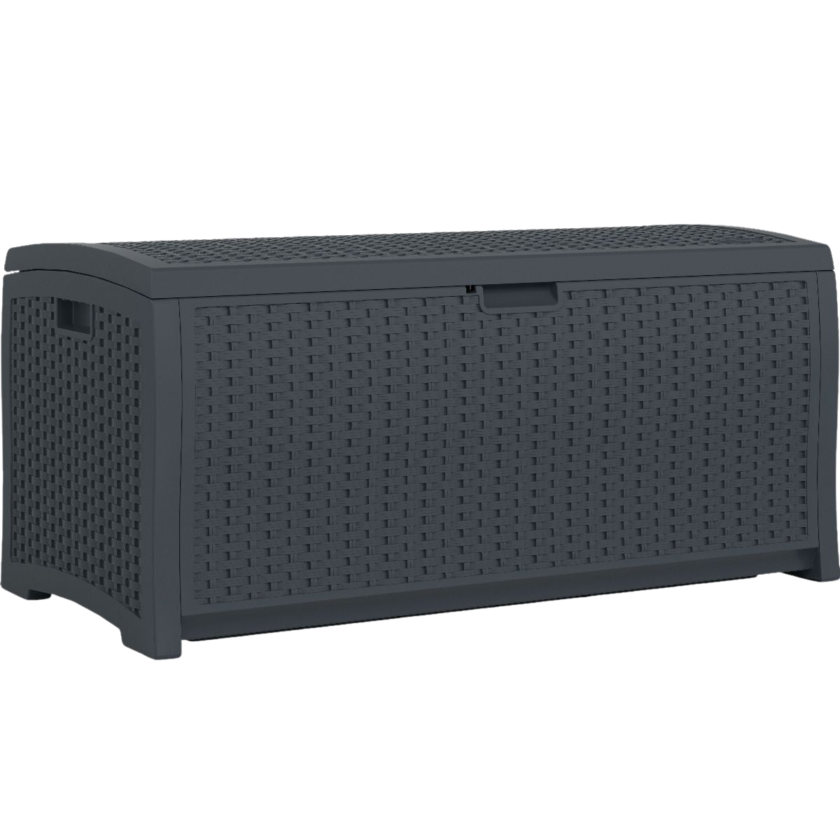 Suncast - 73 Gal. Resin Wicker Deck Box - Cyberspace