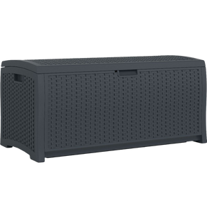 Suncast - 73 Gal. Resin Wicker Deck Box - Cyberspace
