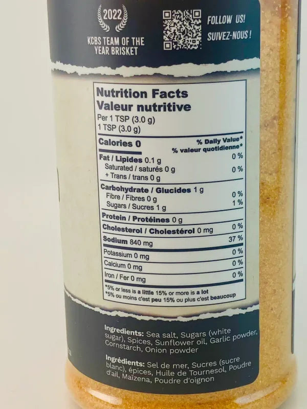 Kreiser BBQ Alberta Gold Seasoned Salt 415g