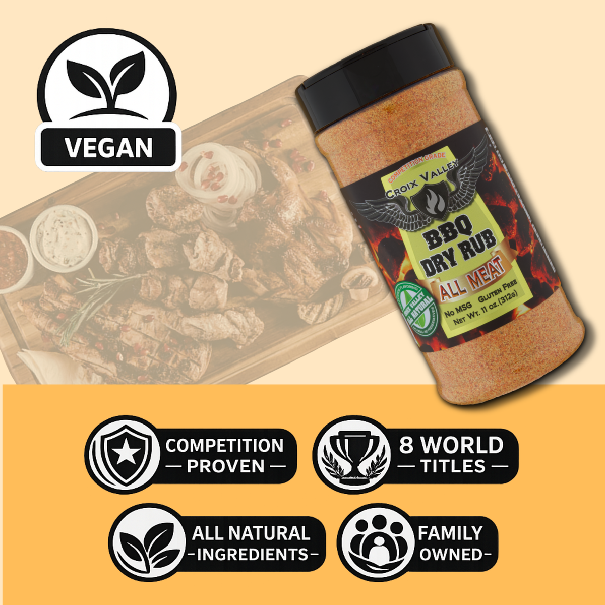 Croix Valley All Meat BBQ Dry Rub - Croix Valley