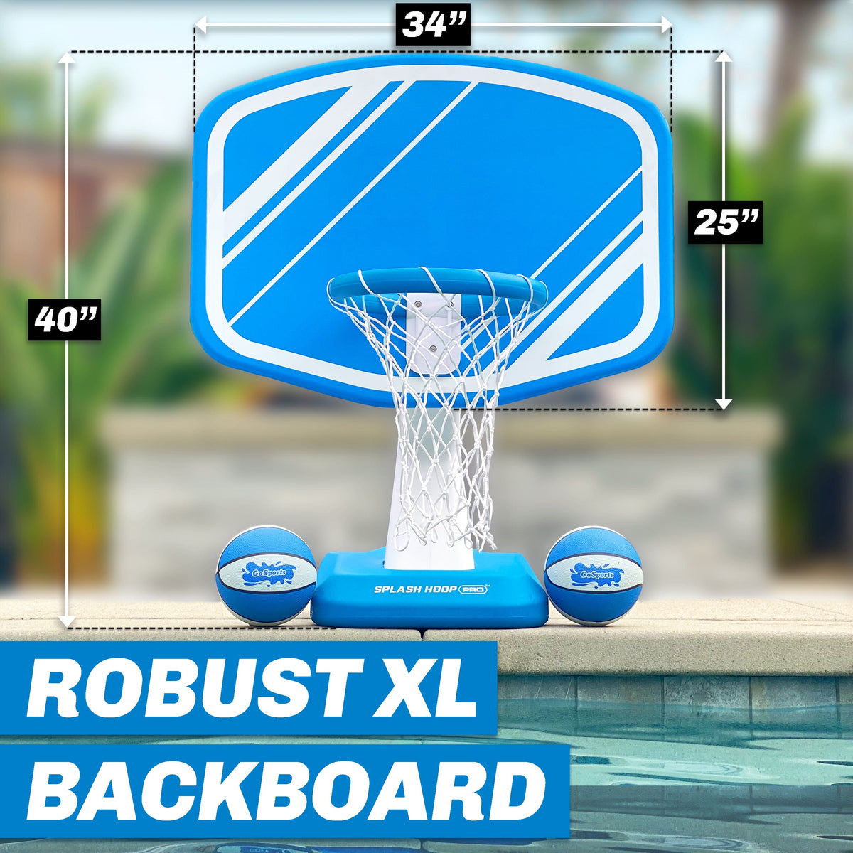 GoSports Splash Hoop Pro pool basketball blue
