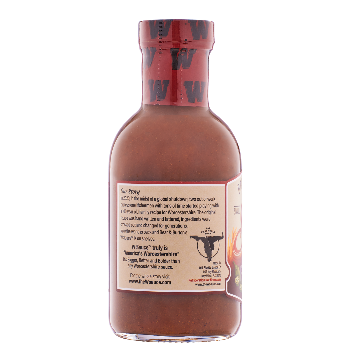 Bear & Burton's Fireshire label back