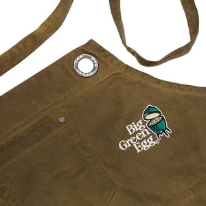 Big Green Egg apron logo detail