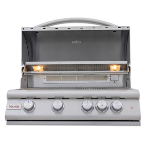 Blaze 32-Inch 4-Burner LTE Gas Grill with Rear Burner and Built-in Lighting System - NG
