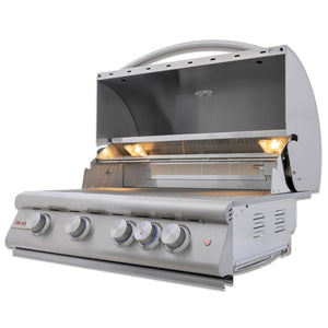 Blaze 32-Inch 4-Burner Premium LTE+ Gas Grill with Rear Burner and Built-in Lighting System - LP