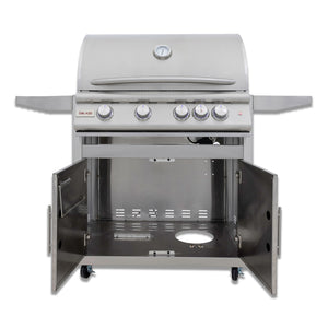 Blaze 32-Inch 4-Burner Premium LTE+ Gas Grill with Rear Burner and Built-in Lighting System - NG