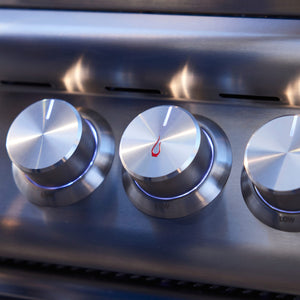 Blaze 40-inch 5-burner Premium LTE+ gas grill hood open