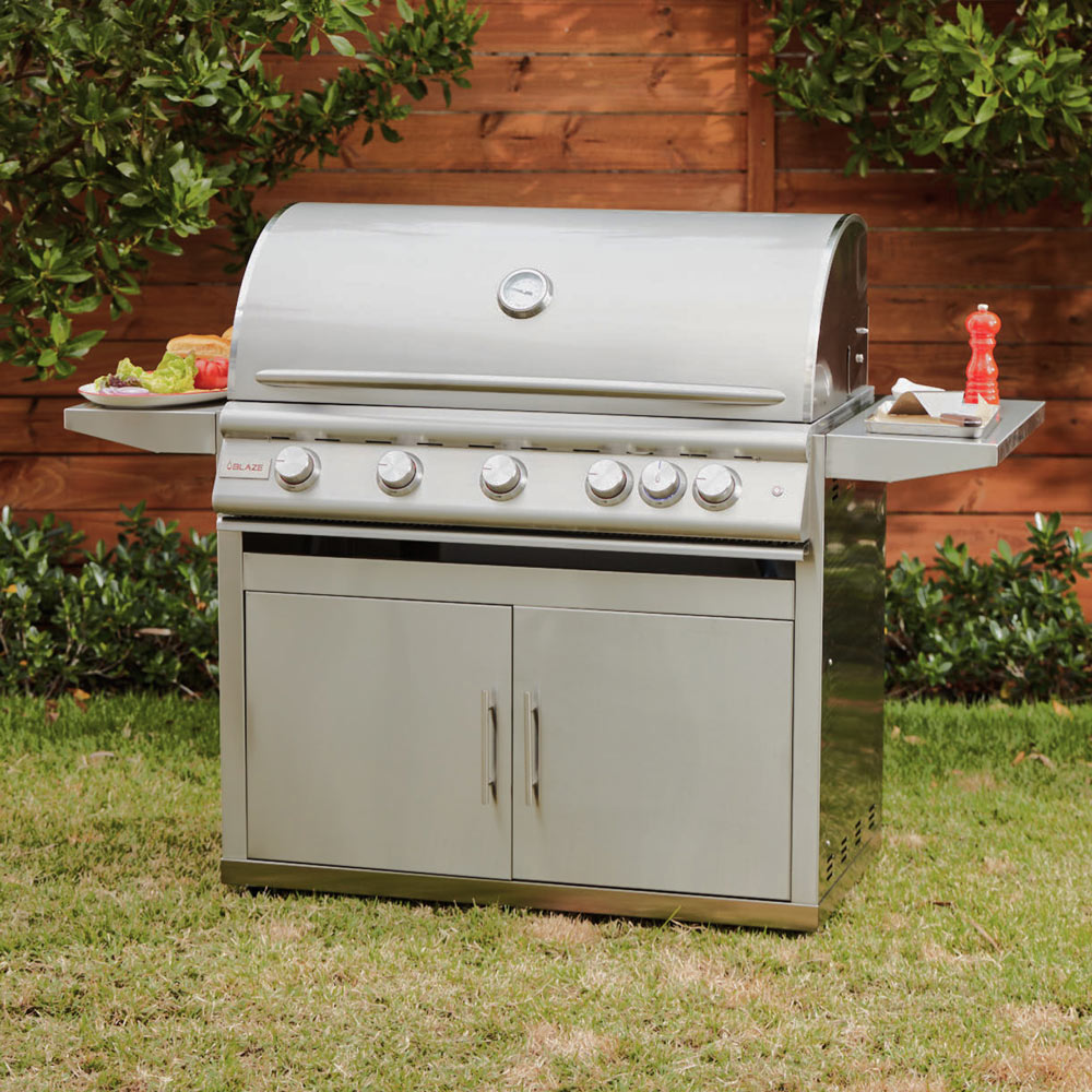 Blaze 40-inch 5-burner Premium LTE+ gas grill on cart