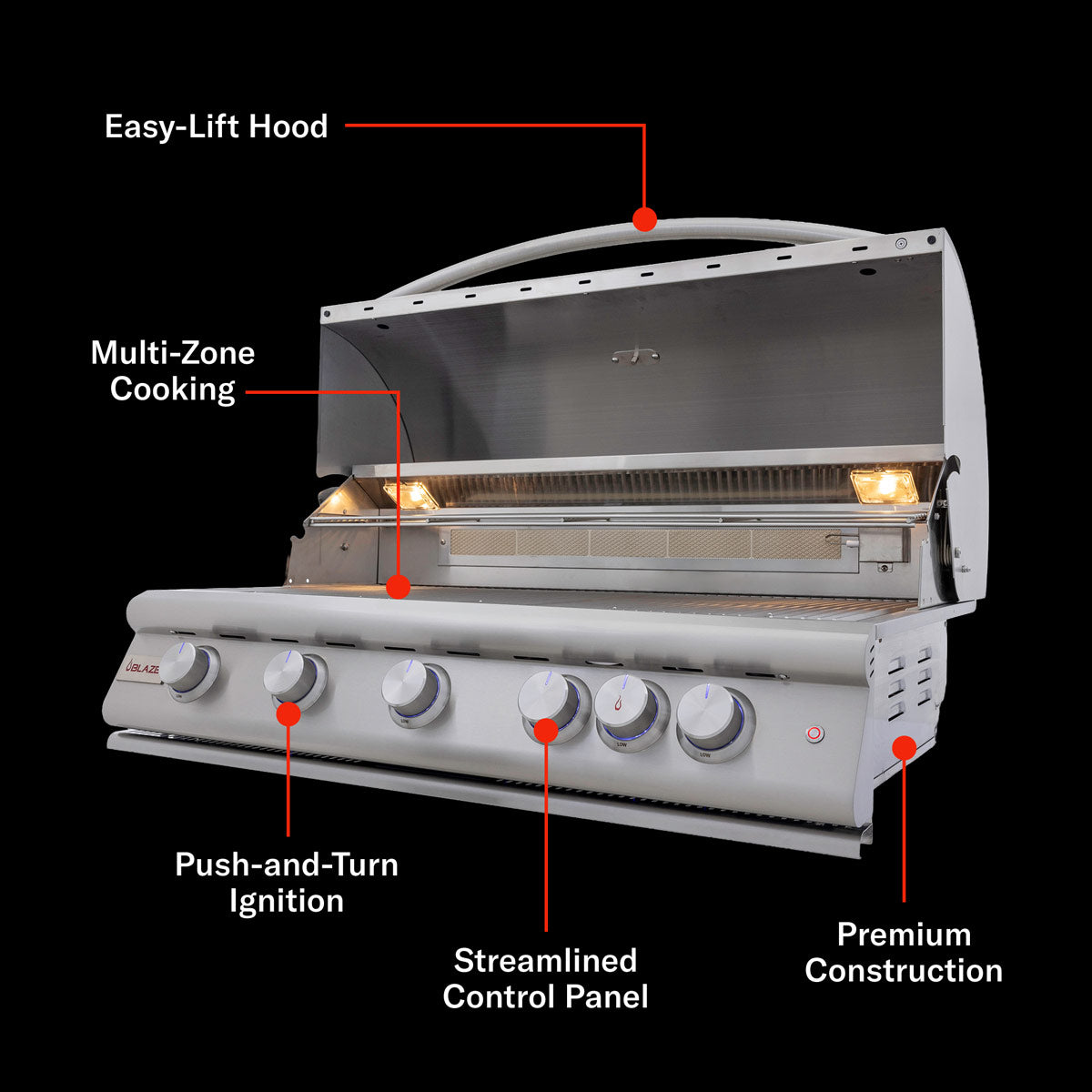 Blaze 40-inch Premium LTE+ grill detail