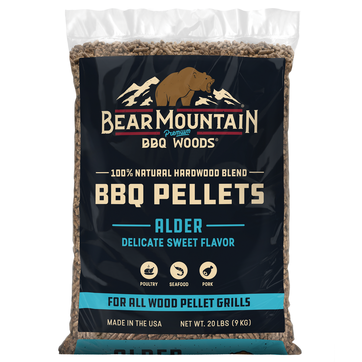 Bear Mountain Alder BBQ Pellets front