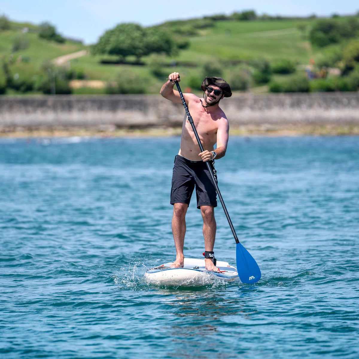 Aqua Marina Magma 11'2" Advanced All-Around Inflatable Paddle Board - Carbon Hybrid Paddle, Pump & Leash Included