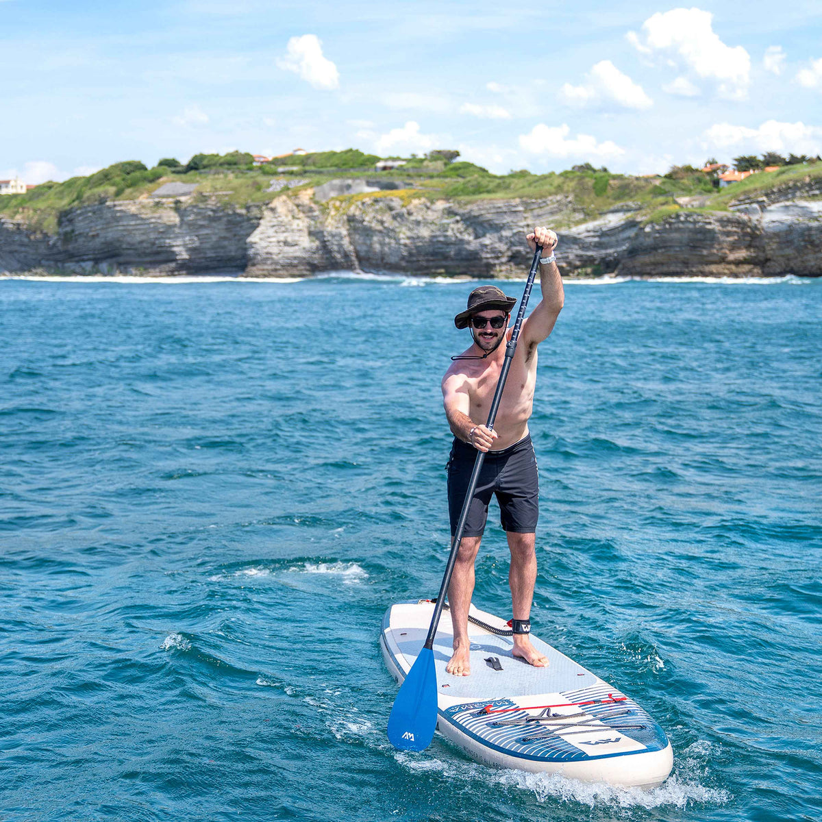 Aqua Marina Magma 11'2" Advanced All-Around Inflatable Paddle Board - Carbon Hybrid Paddle, Pump & Leash Included