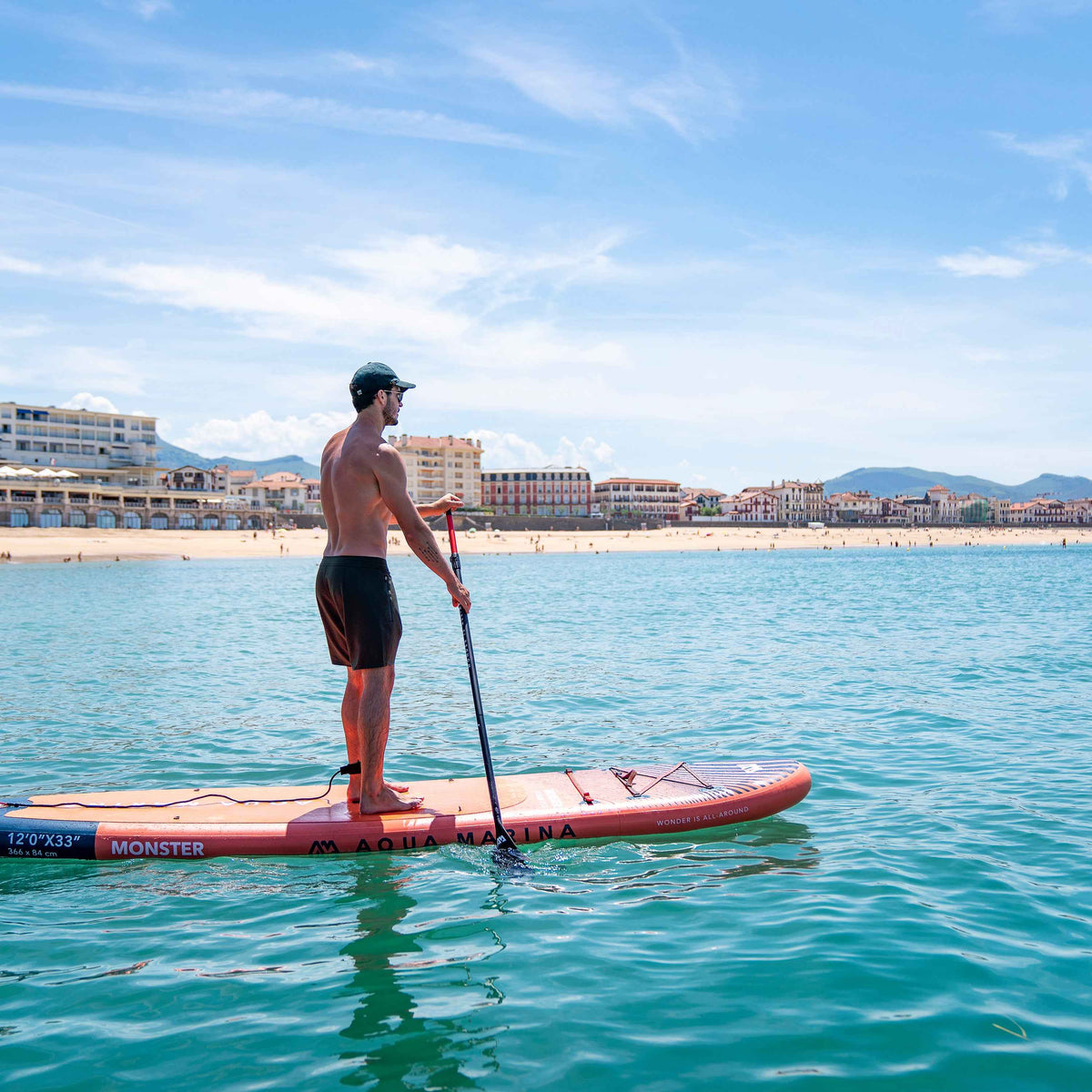 Aqua Marina Monster 12' All-Around Inflatable Paddle Board - Paddle, Pump & Leash Included