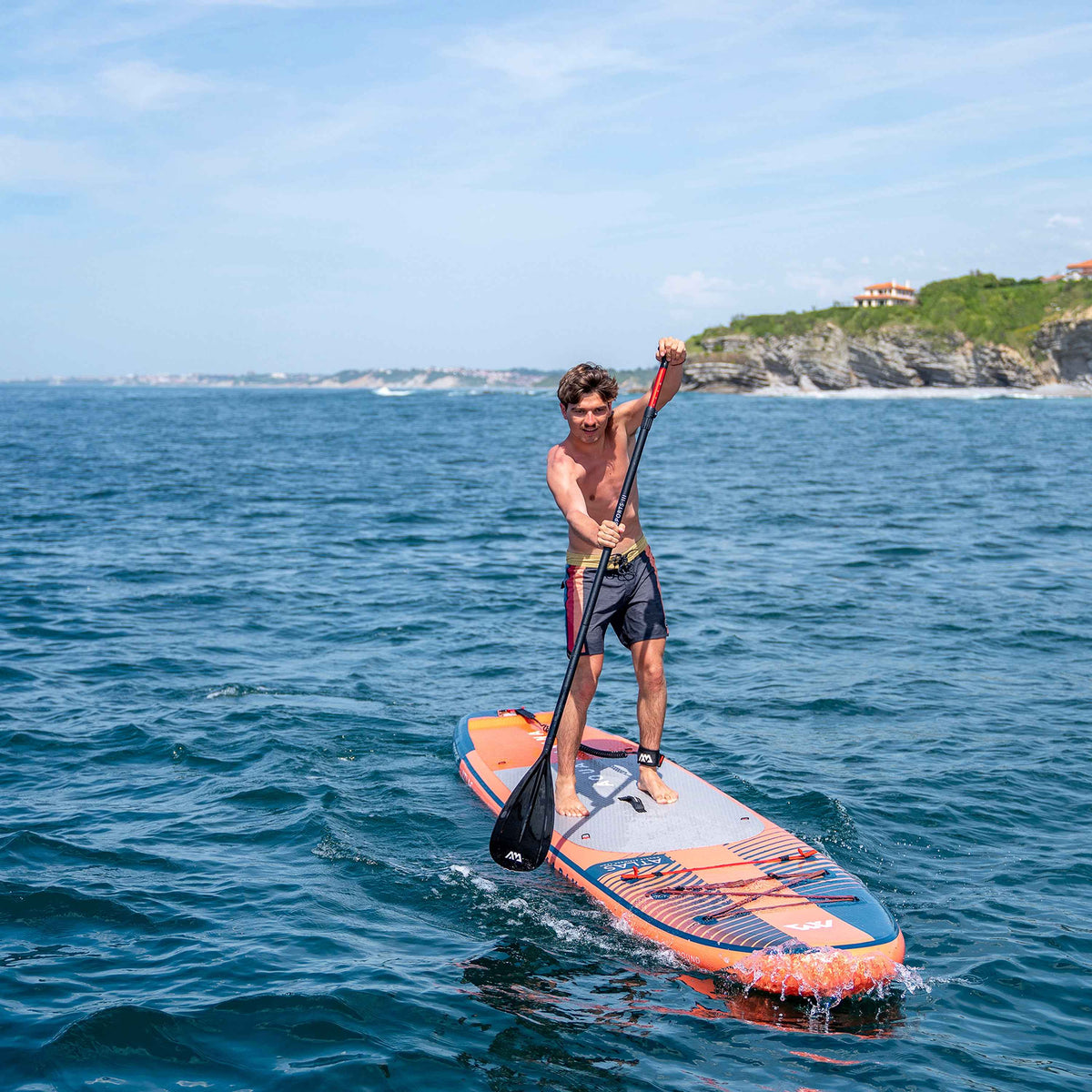 Aqua Marina Atlas 12' Advanced All-Around Inflatable Paddle Board - Carbon Hybrid Paddle, Pump & Leash Included