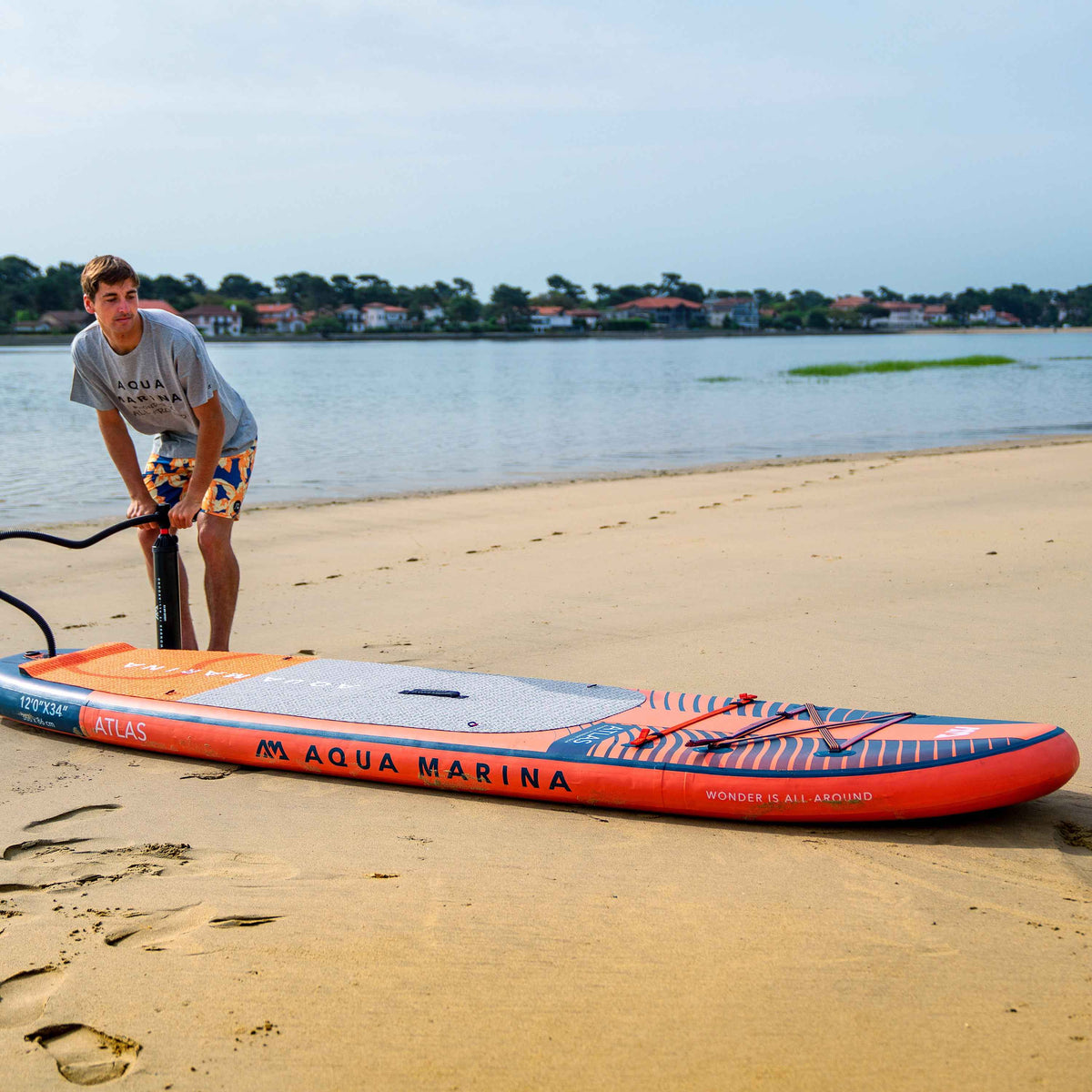 Aqua Marina Atlas 12' Advanced All-Around Inflatable Paddle Board - Carbon Hybrid Paddle, Pump & Leash Included