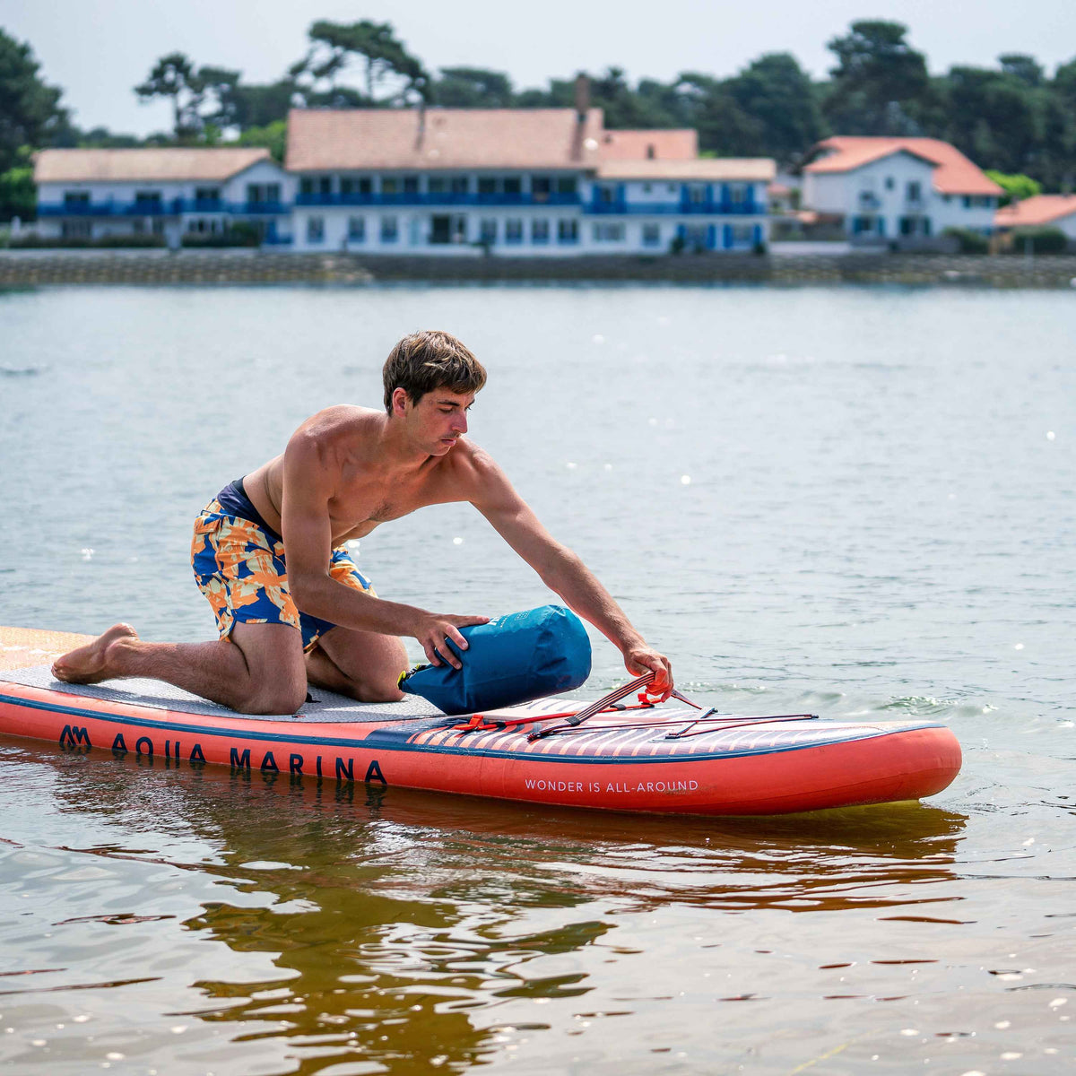 Aqua Marina Atlas 12' Advanced All-Around Inflatable Paddle Board - Carbon Hybrid Paddle, Pump & Leash Included