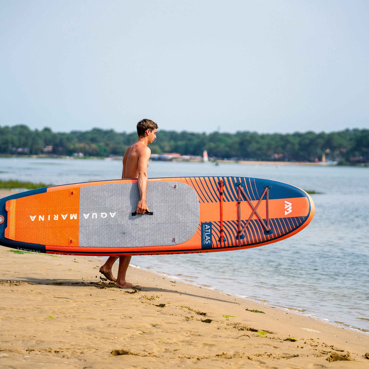 Aqua Marina Atlas 12' Advanced All-Around Inflatable Paddle Board - Carbon Hybrid Paddle, Pump & Leash Included